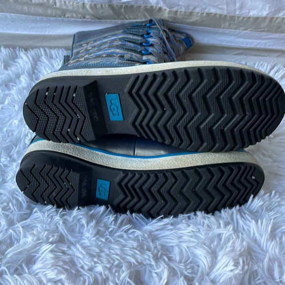 Ugg Australia Baroness Gray Blue Nordic Snow Flake  Fall Winter Boots 9 - Picture 6 of 6